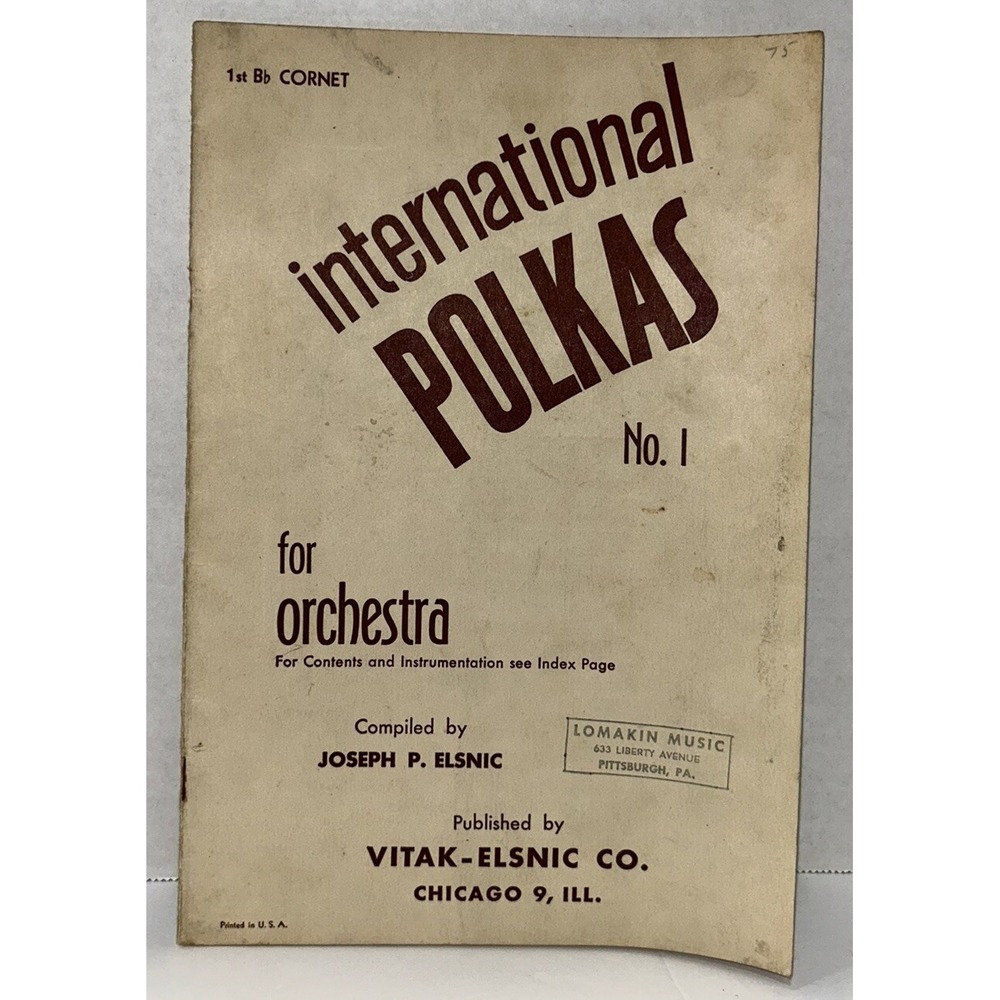 Polkas No. 1 For Orchestra Cornet Songbook 1950 Vintage Rare International HTF